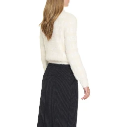 White Elastane Sweatshirt