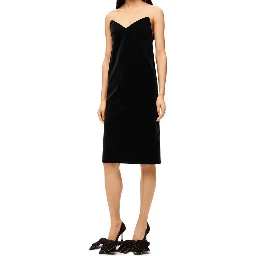 Black Cotton Cocktail Dress
