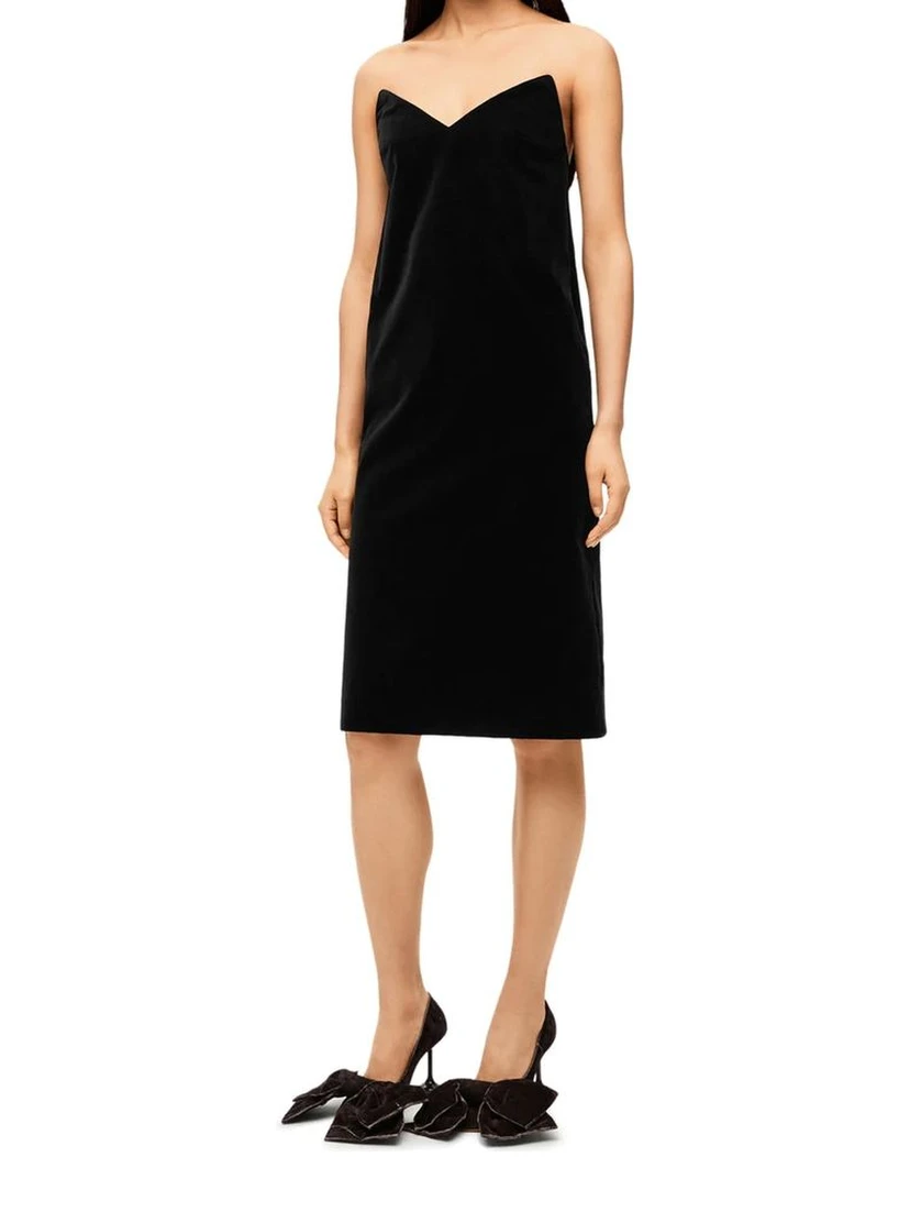 Black Cotton Cocktail Dress