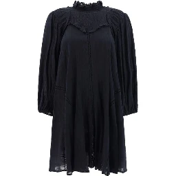 Black Cotton Casual Dress