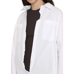 فستان قطني أبيض كاجوال