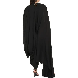 فستان أسود كاجوال من الإيلاستين