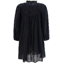 Black Cotton Casual Dress