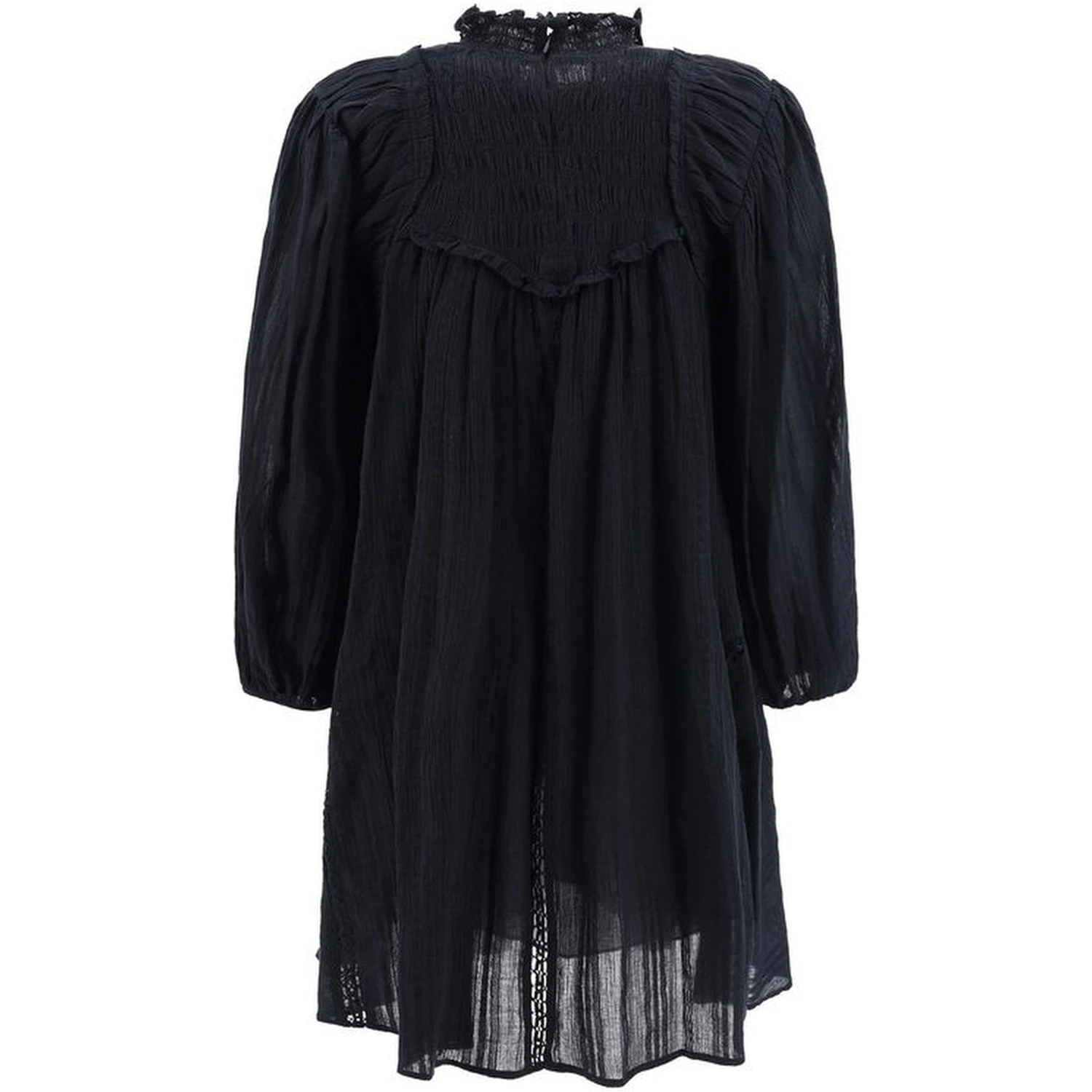 Black Cotton Casual Dress