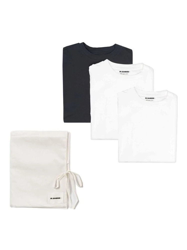 White Cotton Long Sleeve T-Shirt