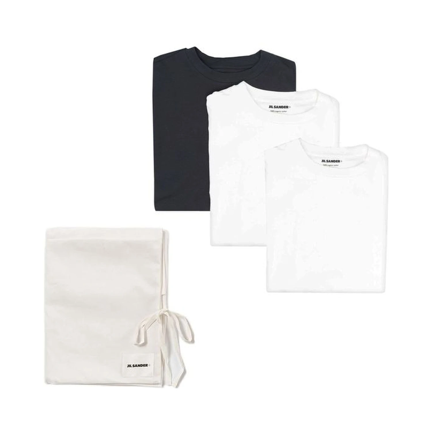 White Cotton Long Sleeve T-Shirt