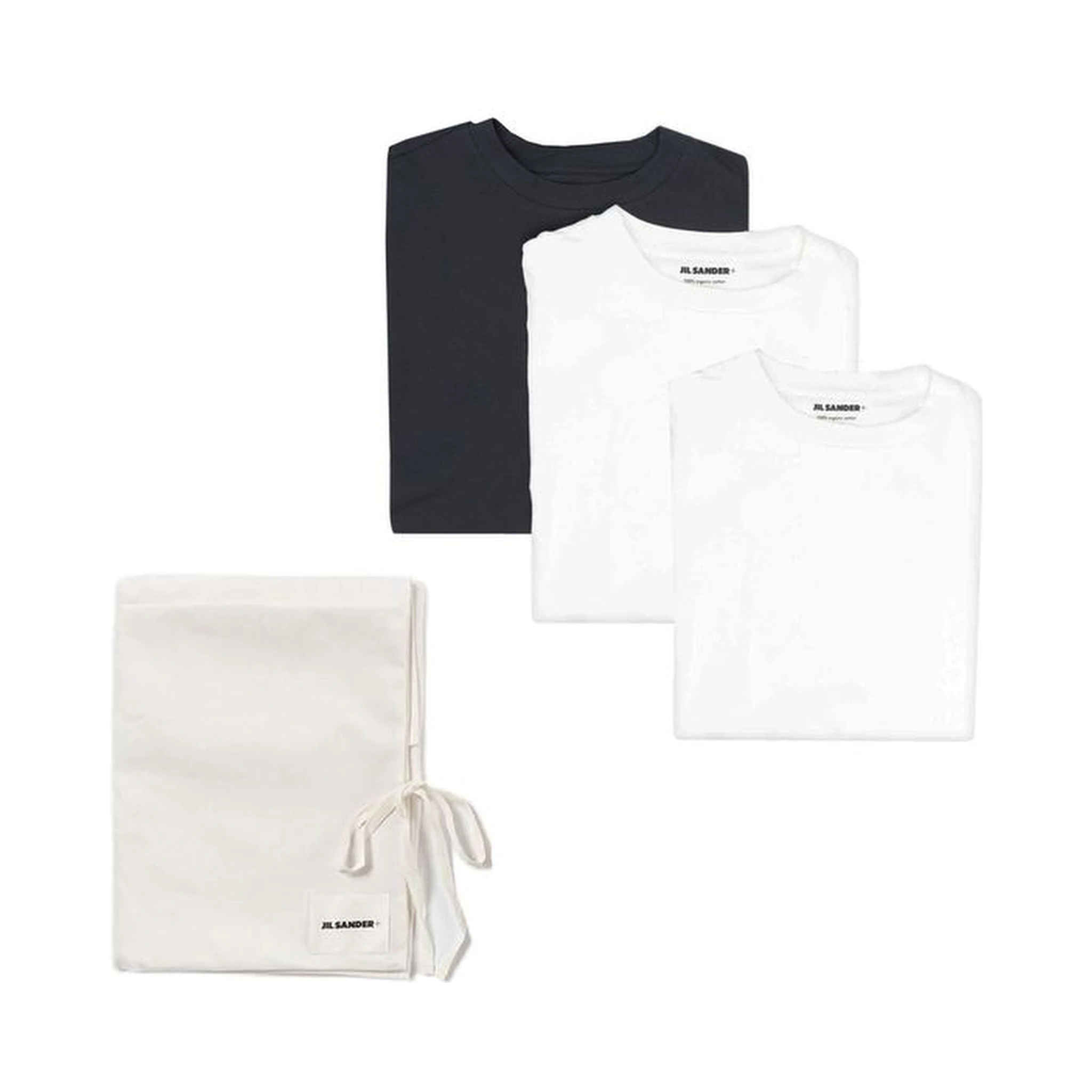 White Cotton Long Sleeve T-Shirt