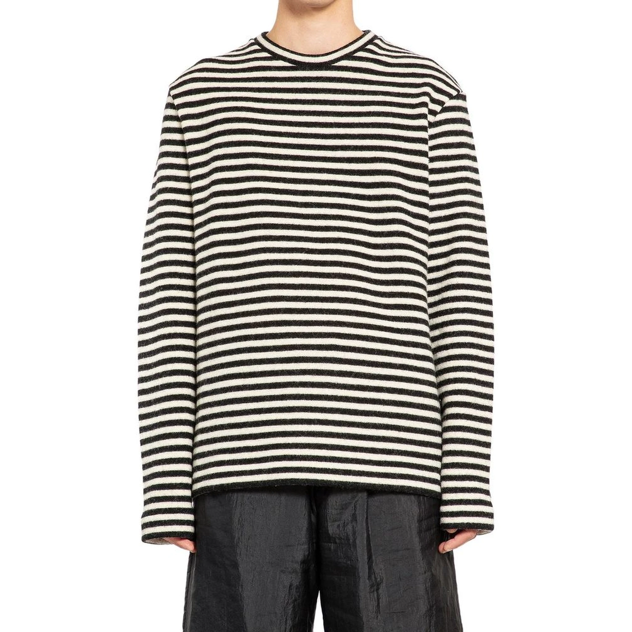White Wool Long Sleeve T-Shirt