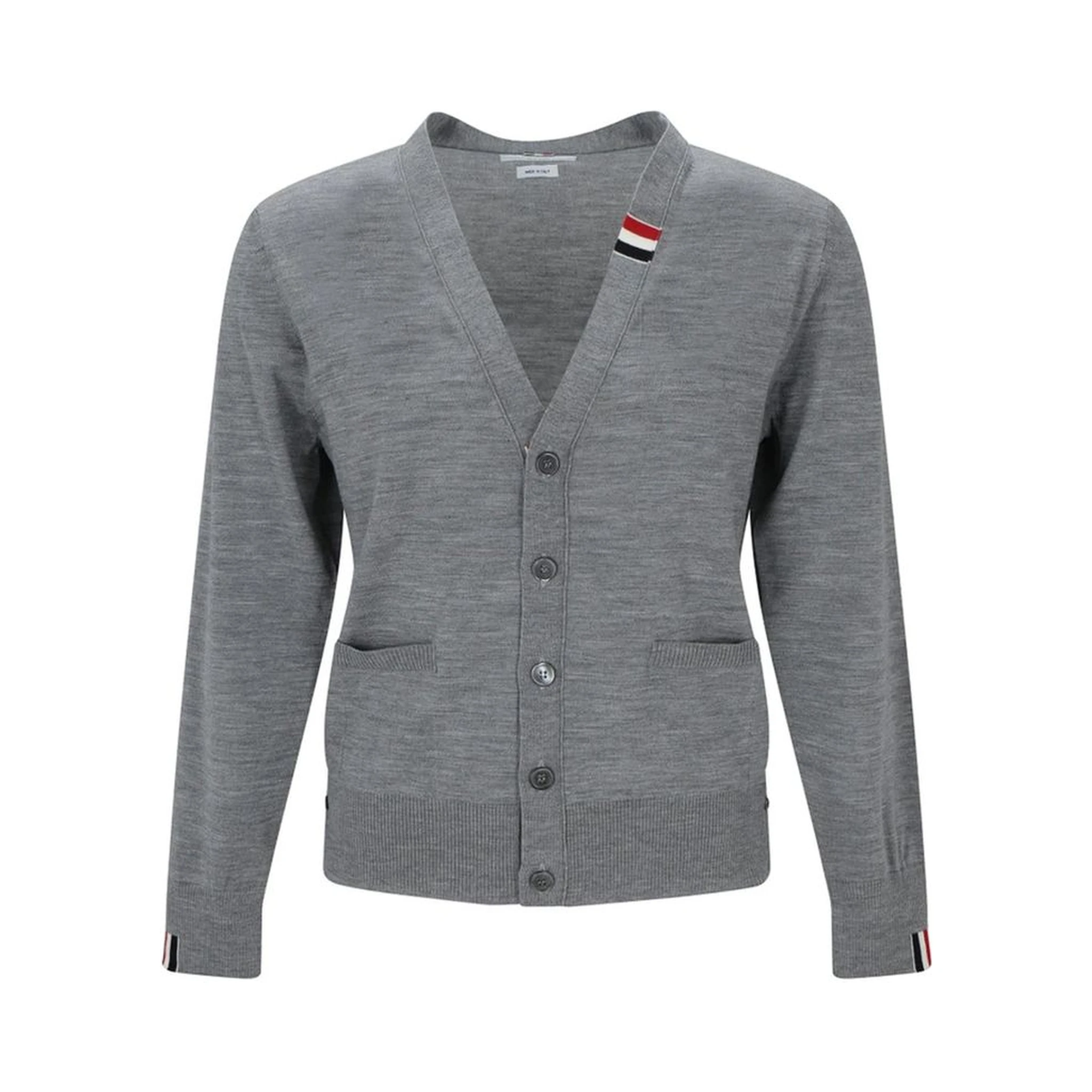 Gray Virgin Wool Cardigan