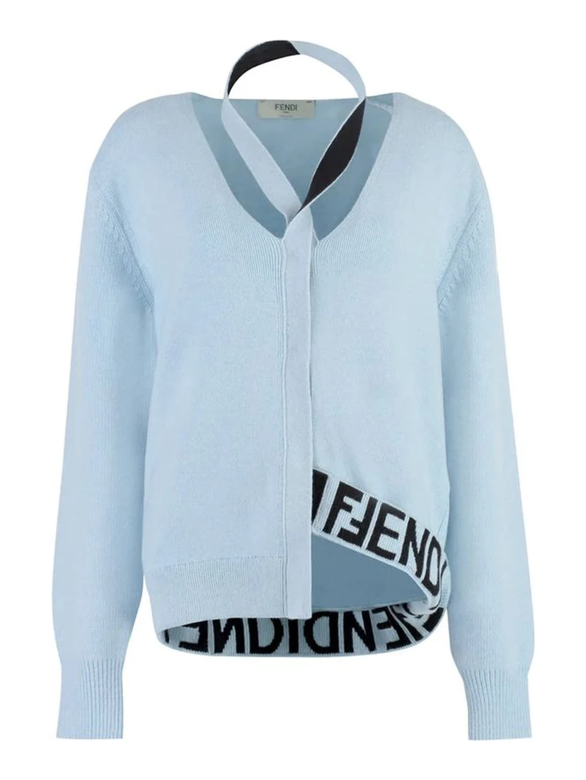 Blue Cashmere Cardigan