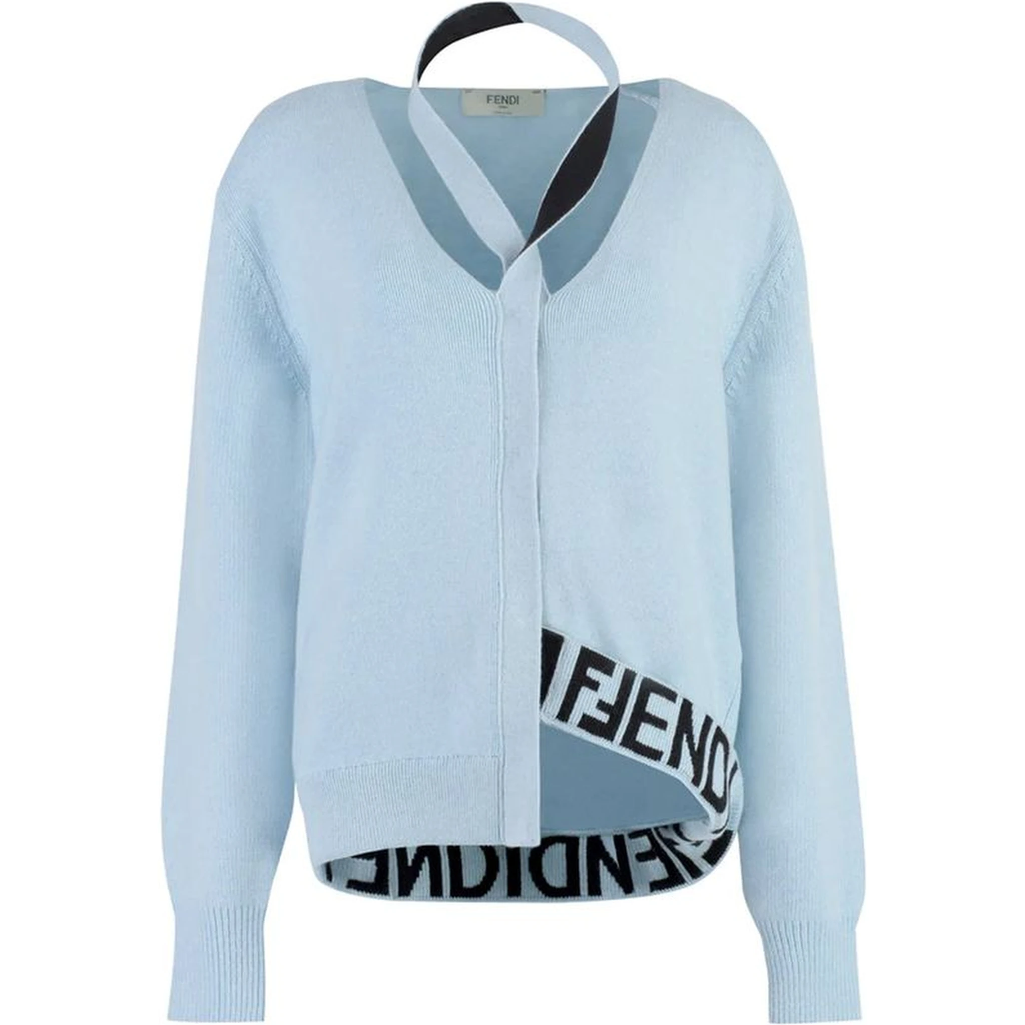 Blue Cashmere Cardigan