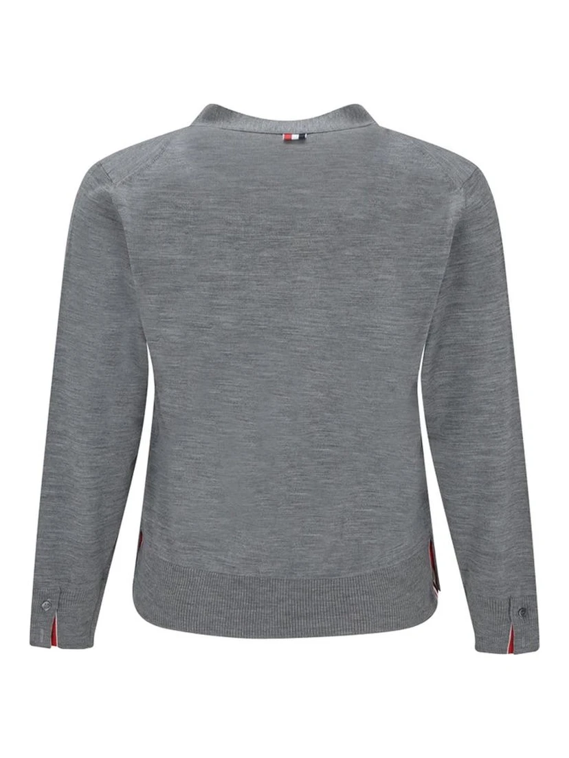Gray Virgin Wool Cardigan