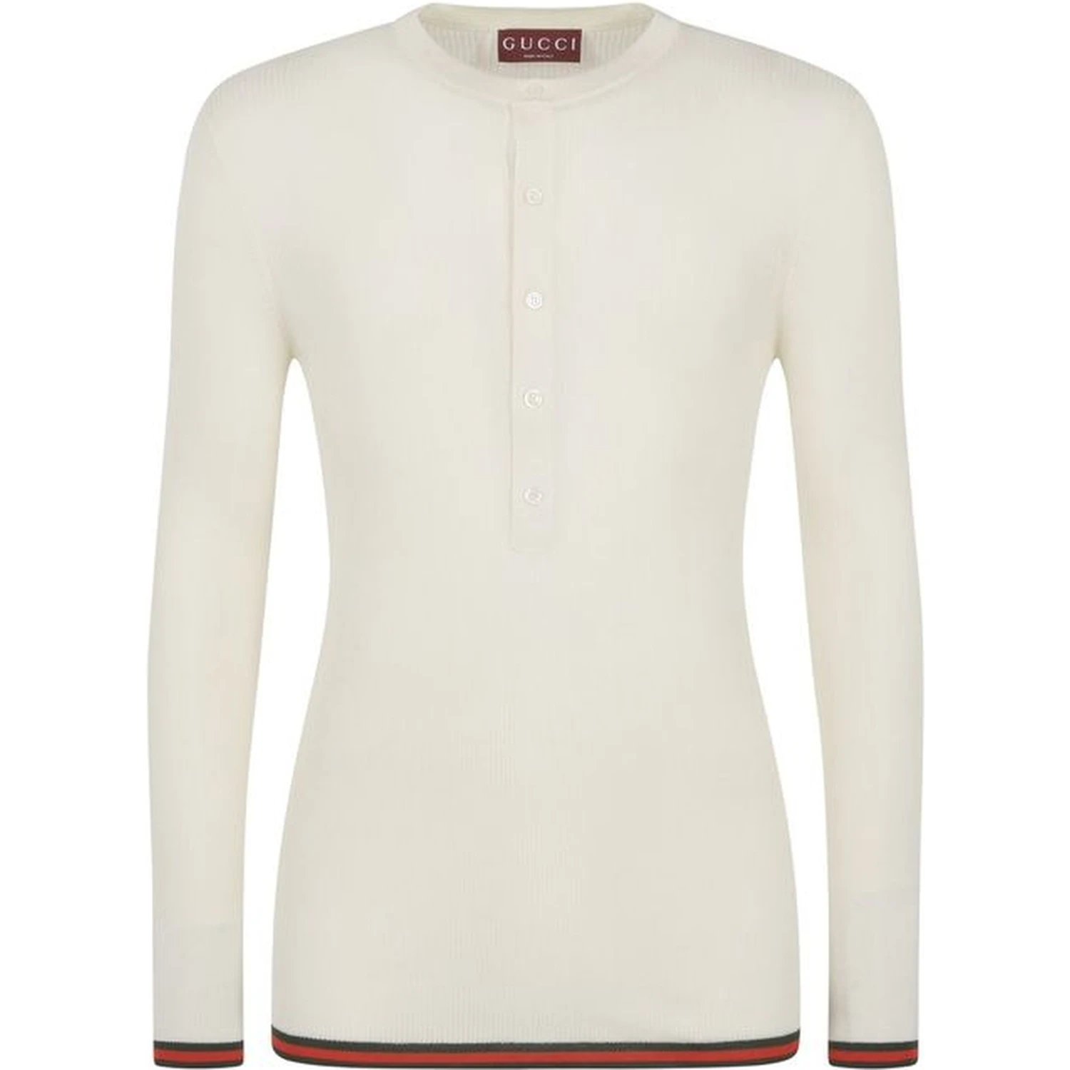 White Silk Long Sleeve T-Shirt