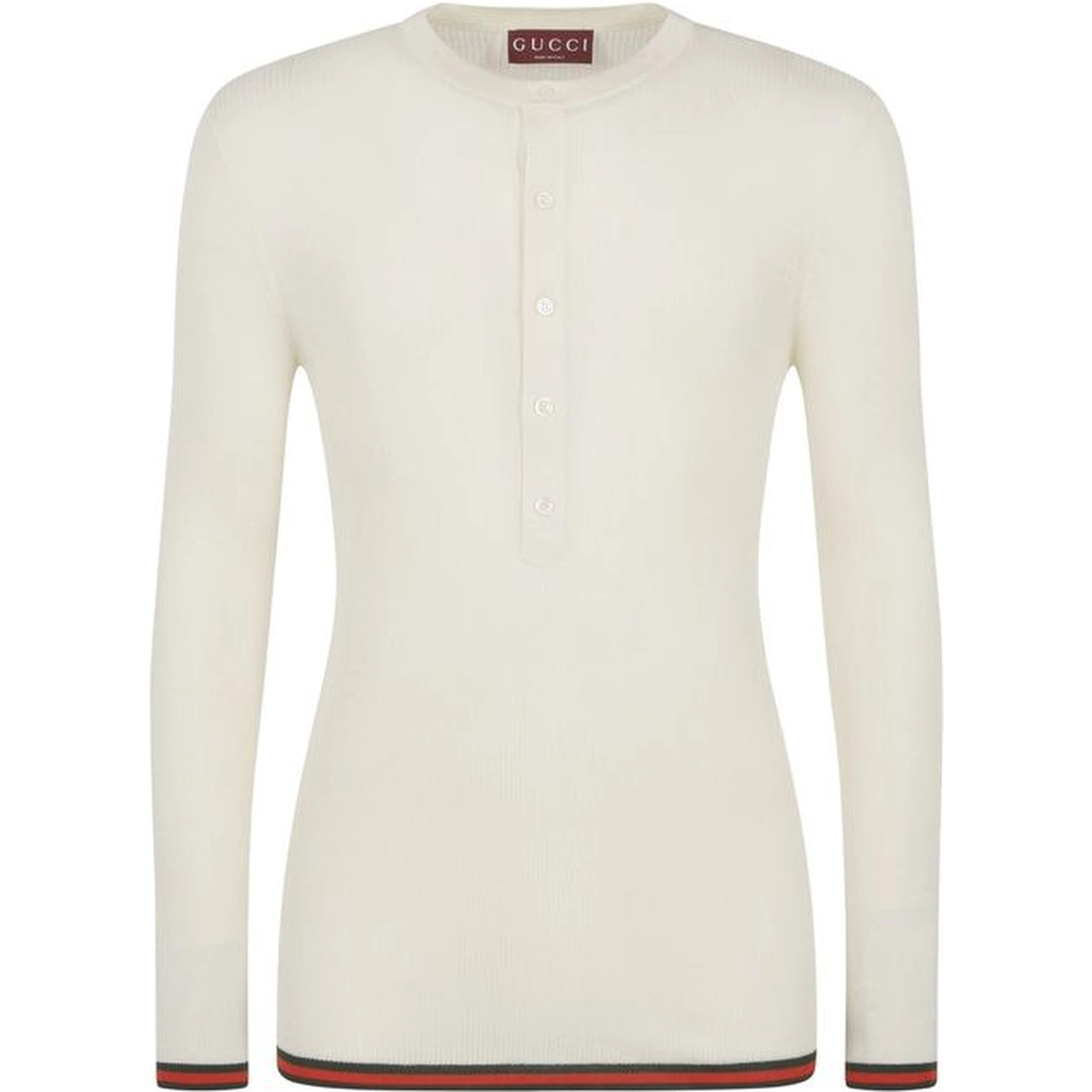 White Silk Long Sleeve T-Shirt