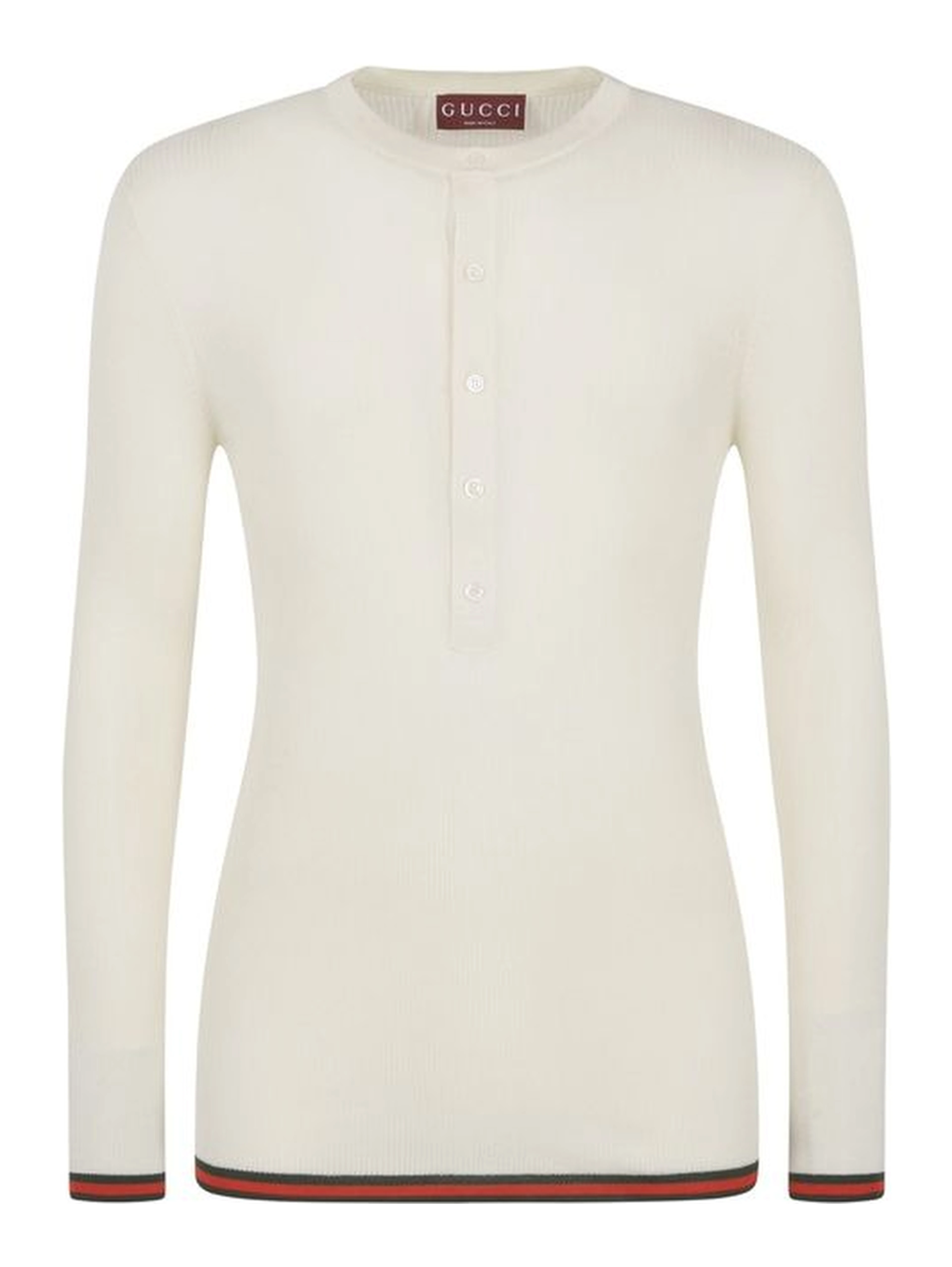 White Silk Long Sleeve T-Shirt