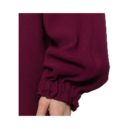 Purple Silk Casual Dress