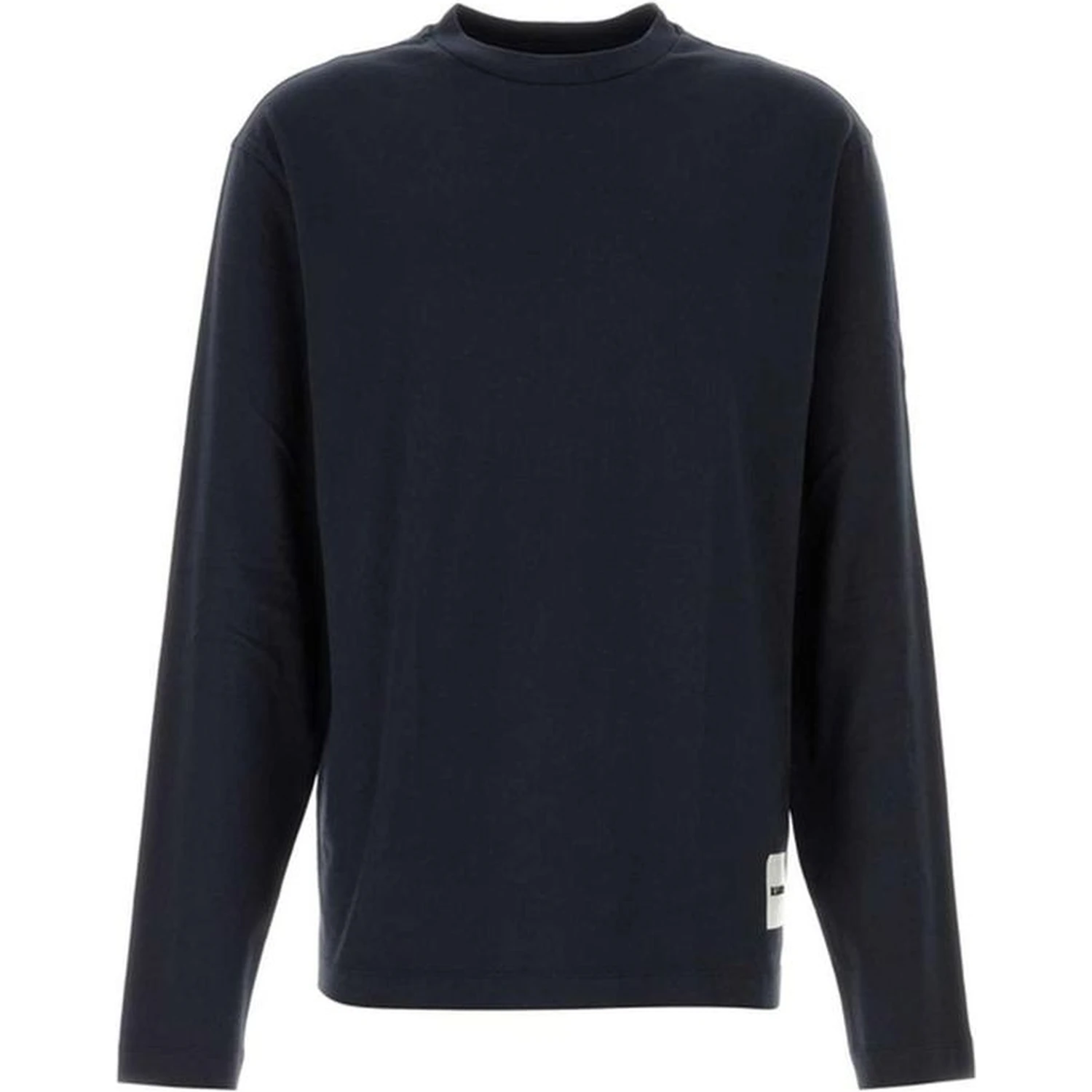 White Cotton Long Sleeve T-Shirt