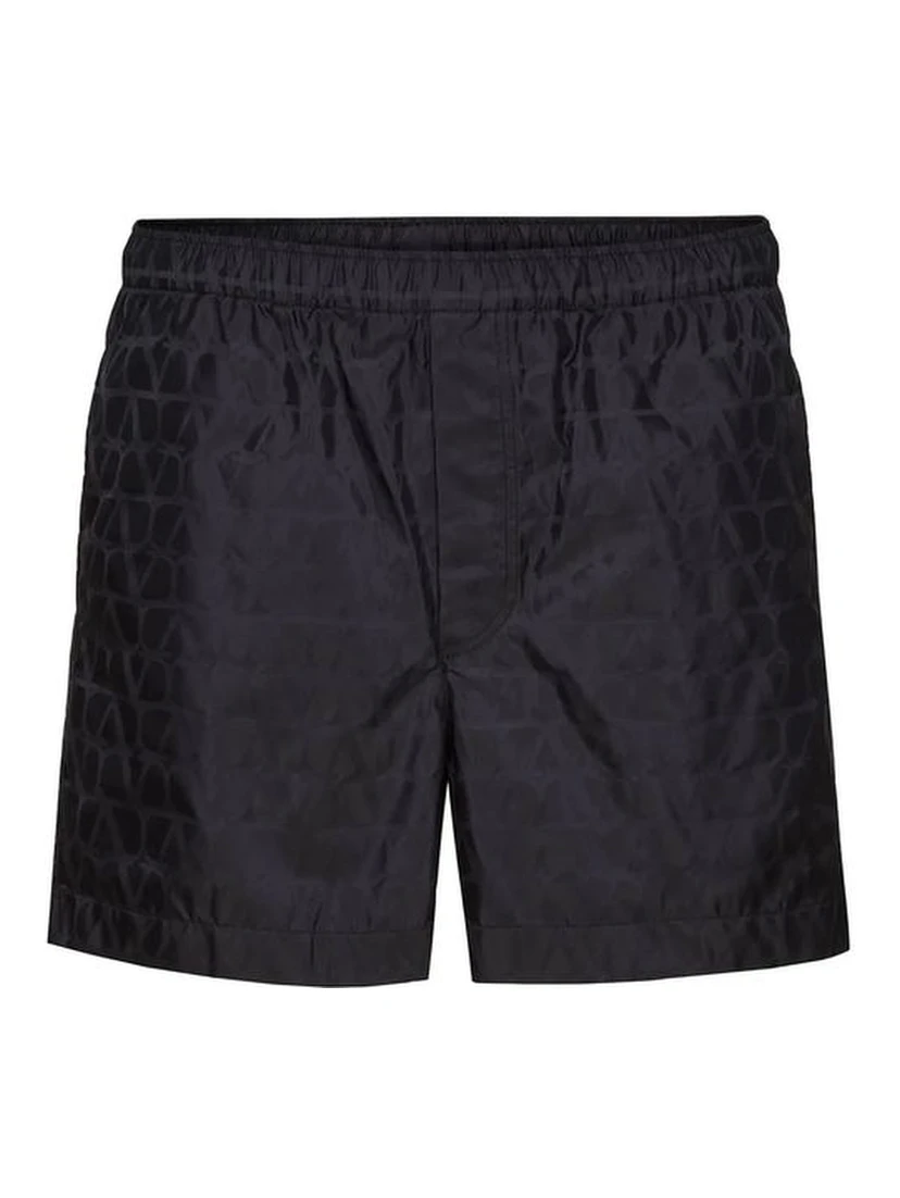 Blue Polyamide Shorts
