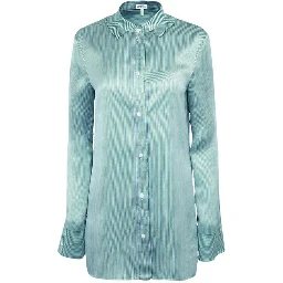 Blue Silk Pattern Shirt