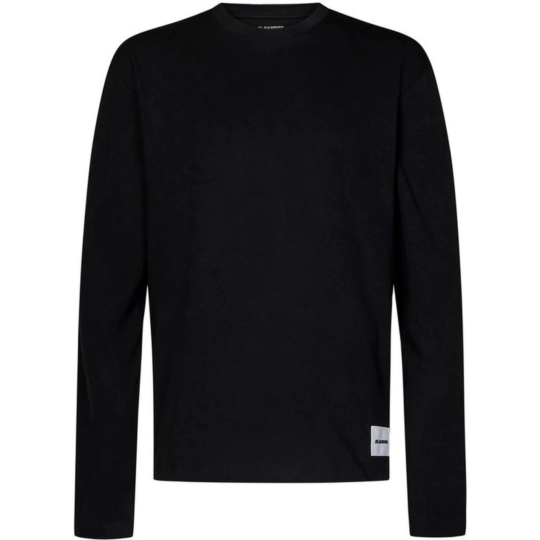 Black Cotton Long Sleeve T-Shirt