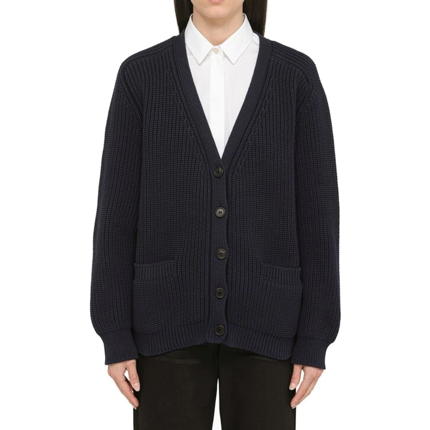 Blue Cotton Cardigan