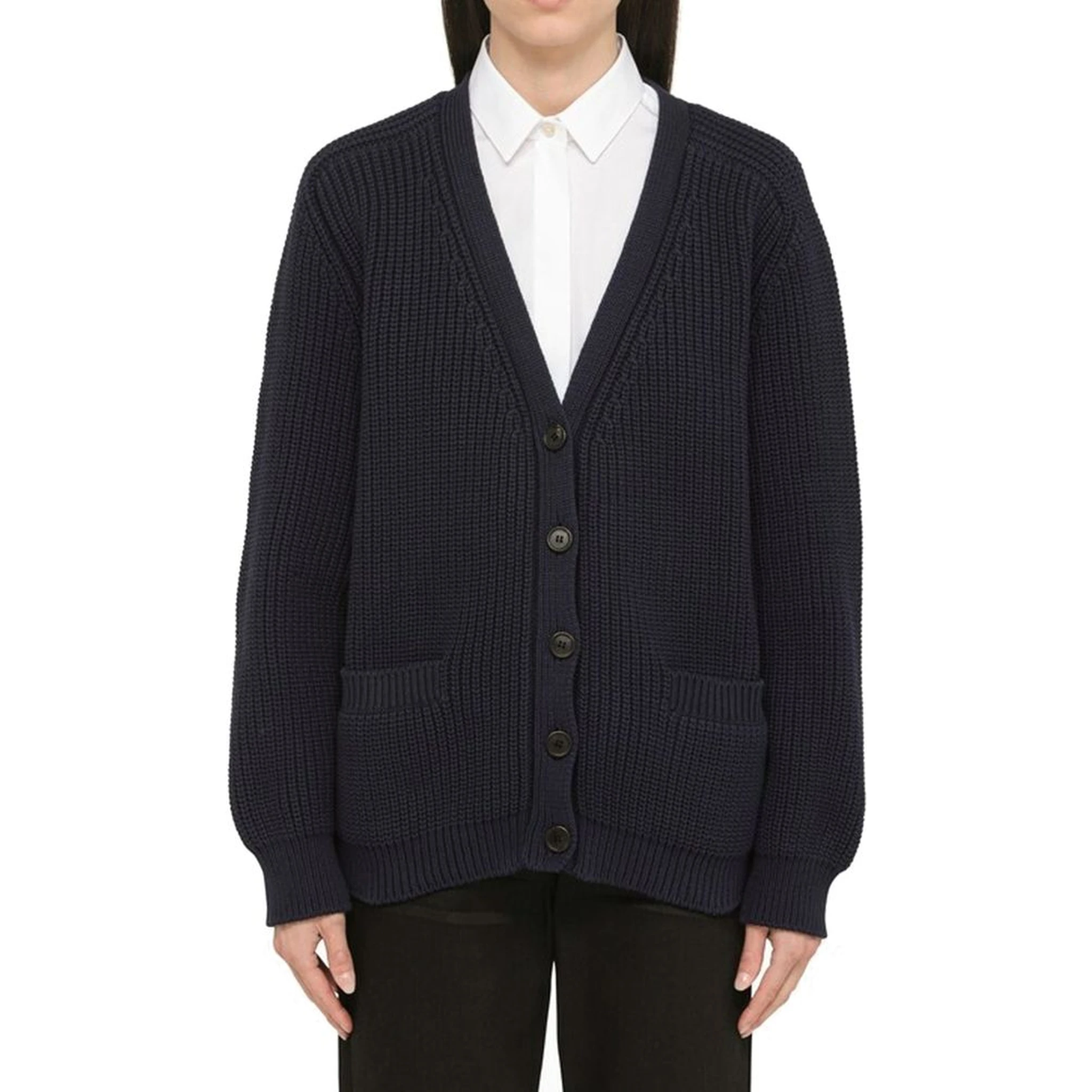 Blue Cotton Cardigan