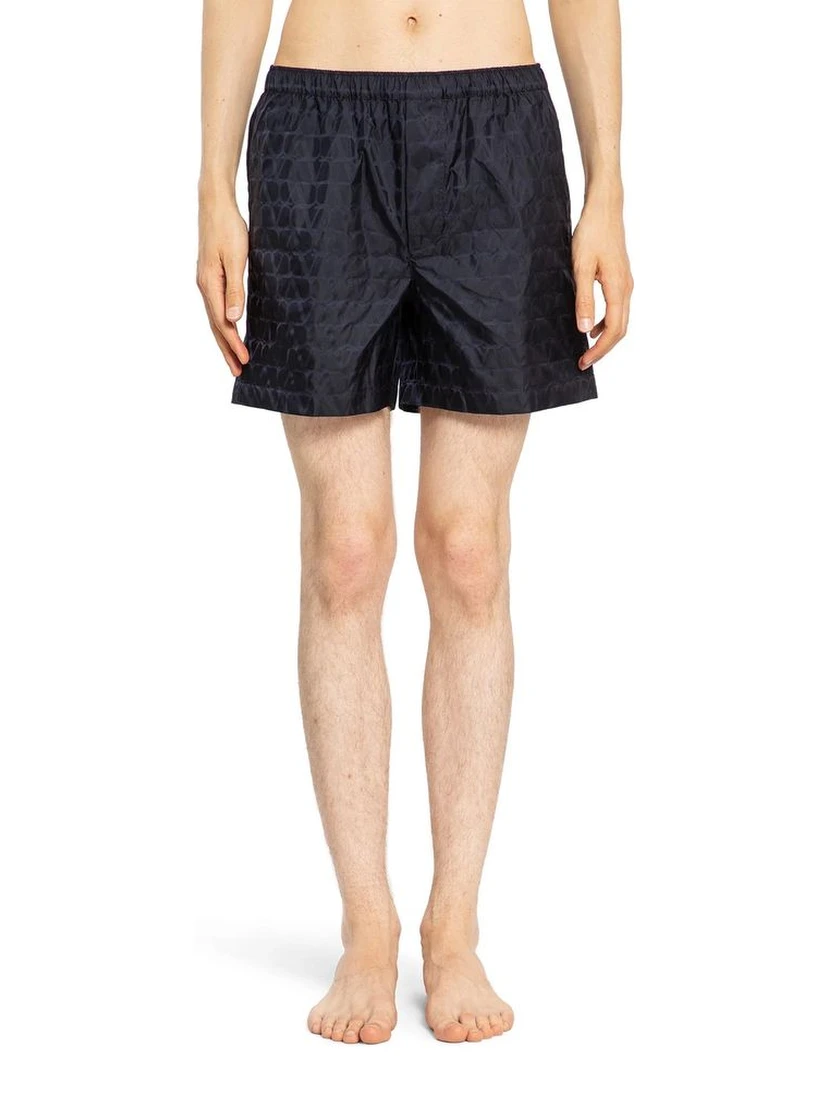 Blue Polyamide Shorts