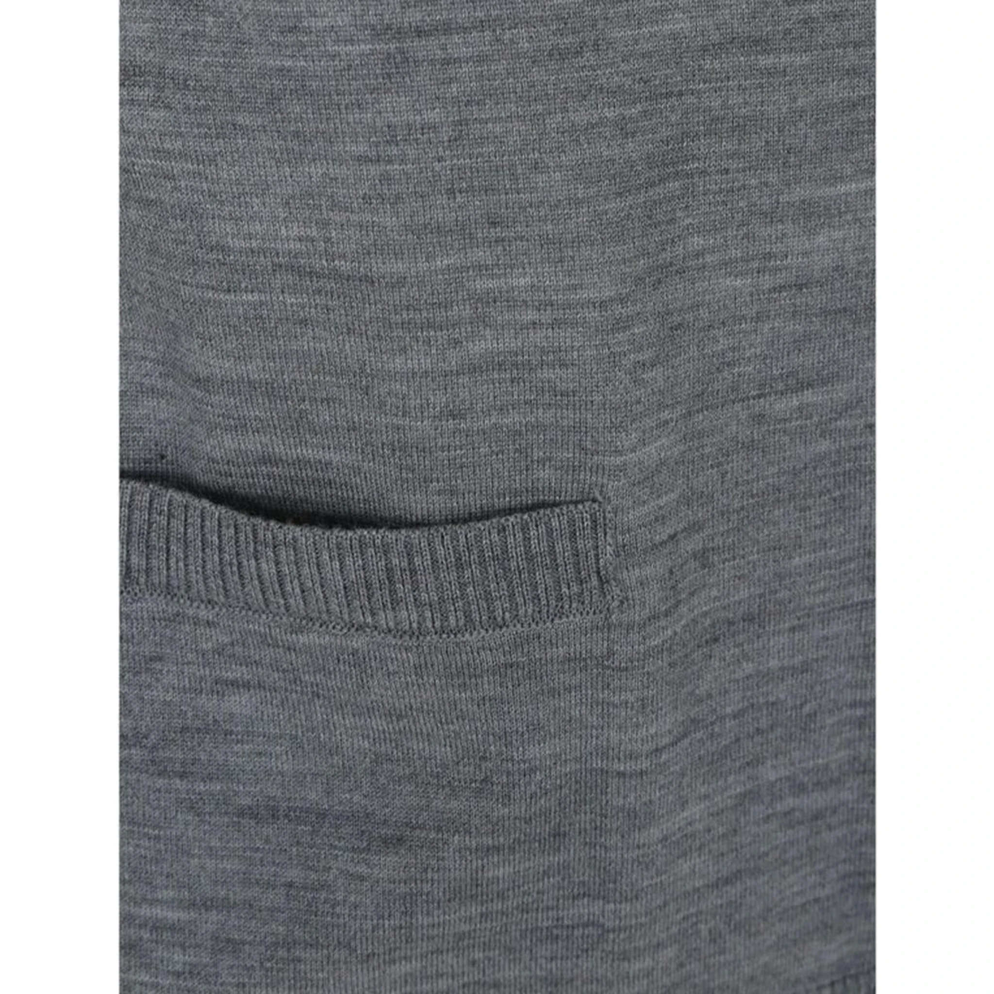 Gray Virgin Wool Cardigan