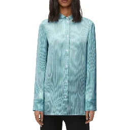 Blue Silk Pattern Shirt