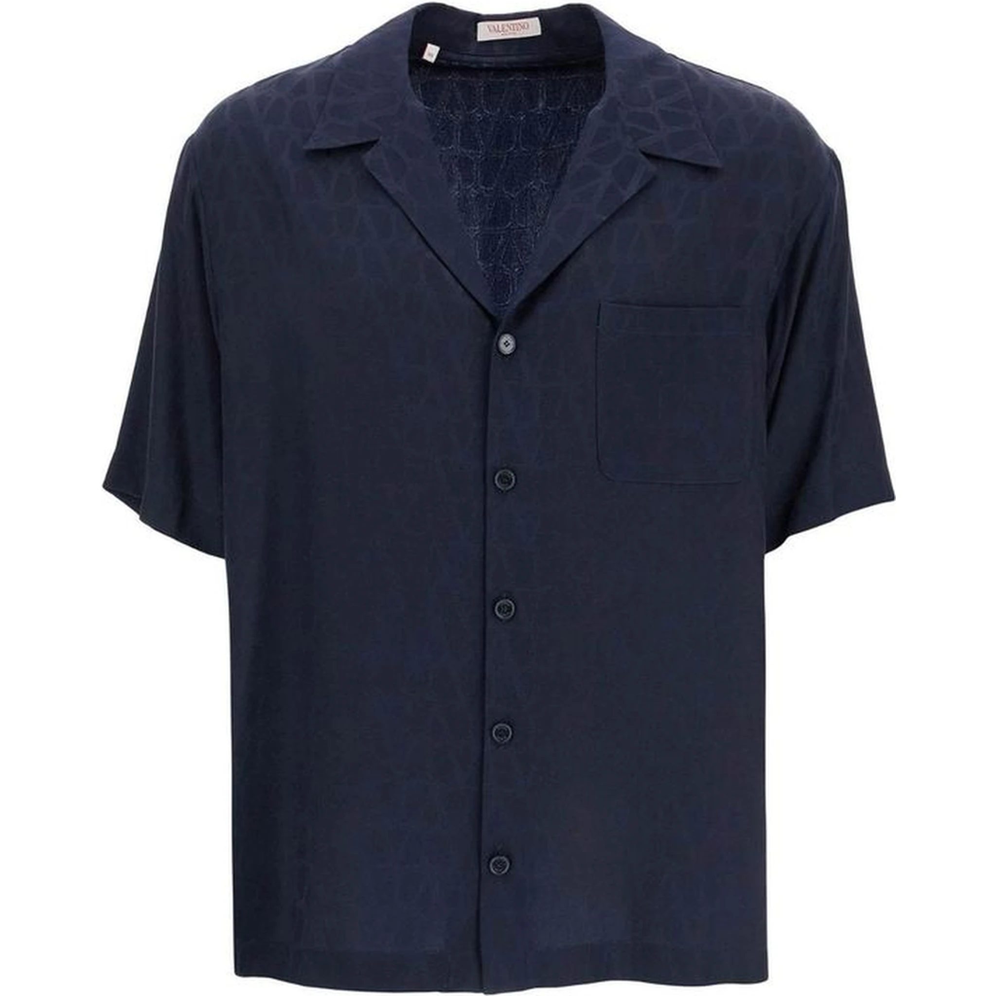 Blue Silk Pattern Shirt