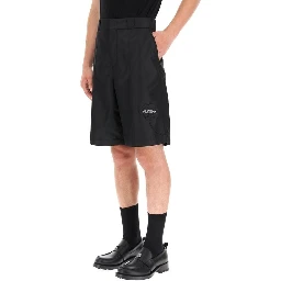 Black Nylon Bermuda Shorts