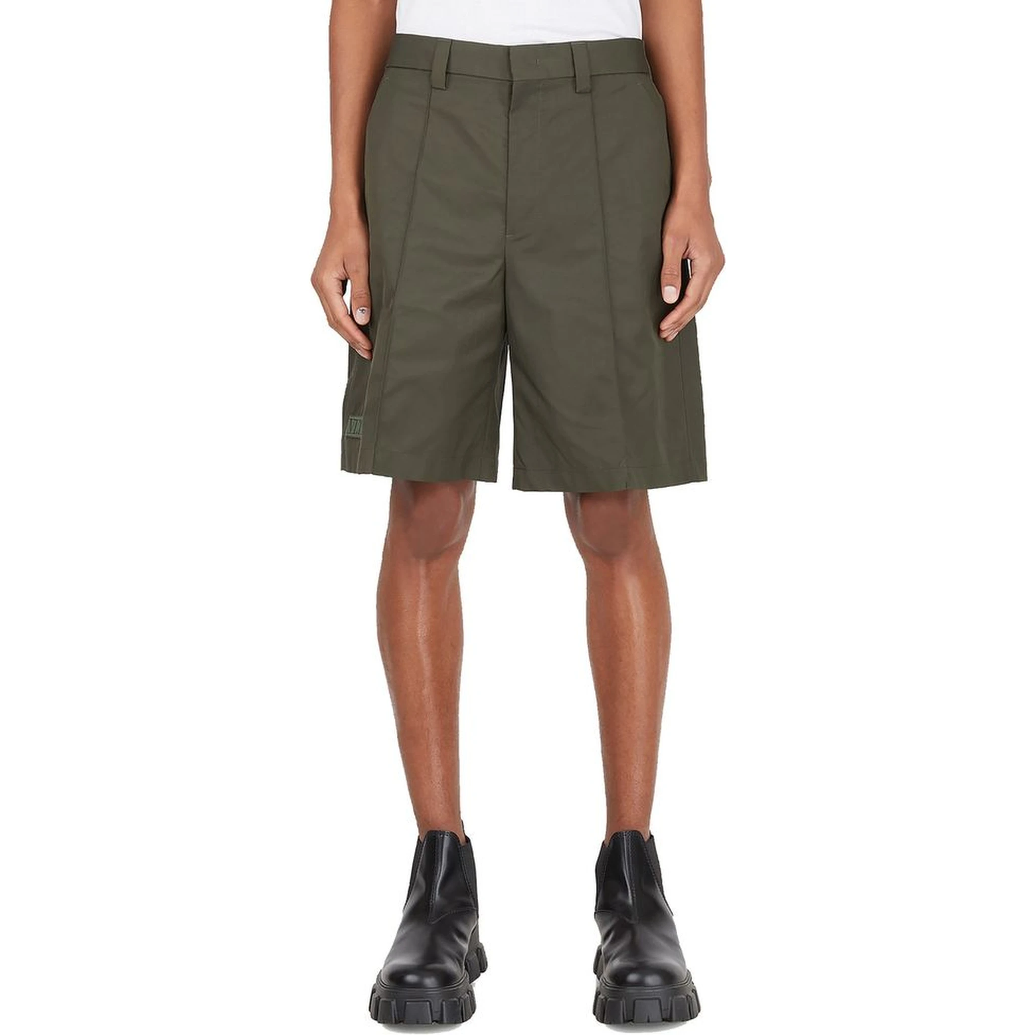 Bicolor Polyester Bermuda Shorts