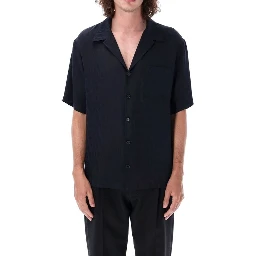 Blue Silk Pattern Shirt