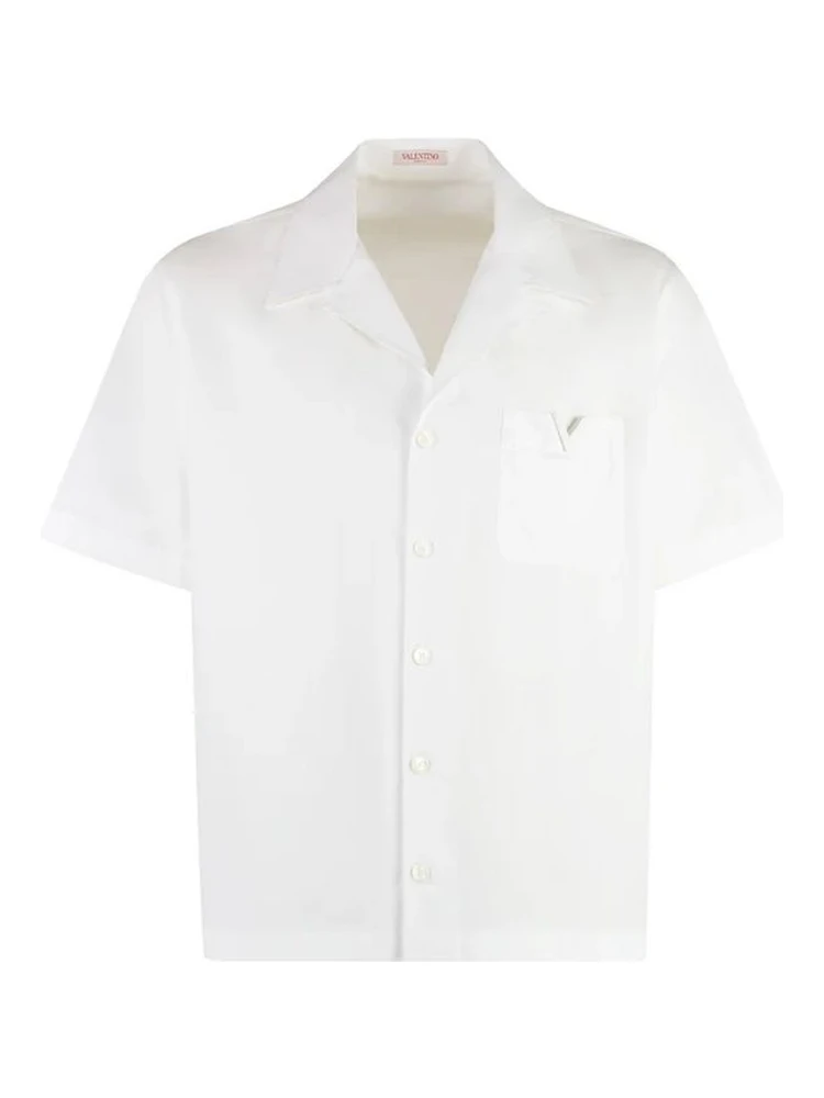 White Cotton Shortsleeve Shirt