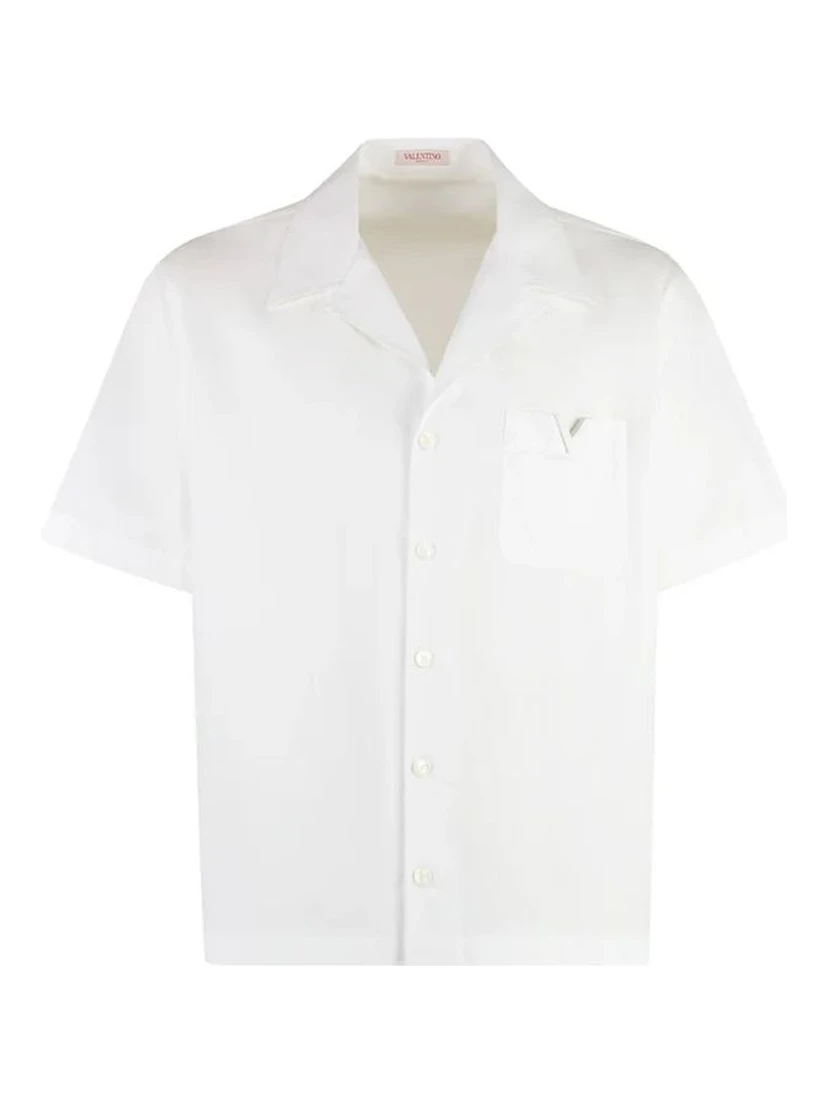 White Cotton Shortsleeve Shirt