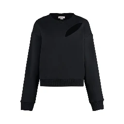 Black Cotton Sweatshirt
