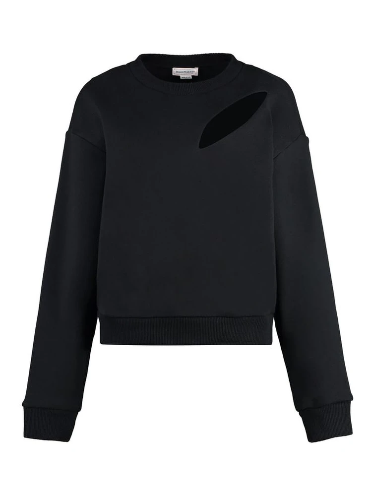 Black Cotton Sweatshirt