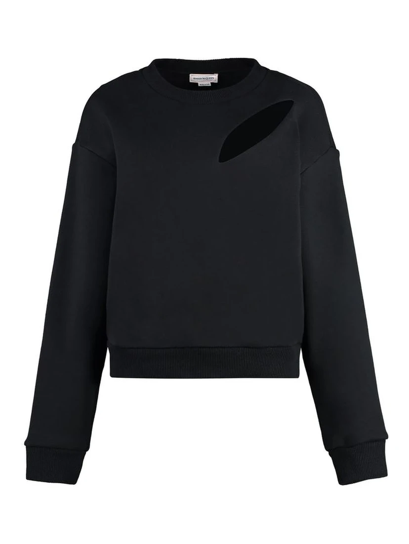 Black Cotton Sweatshirt