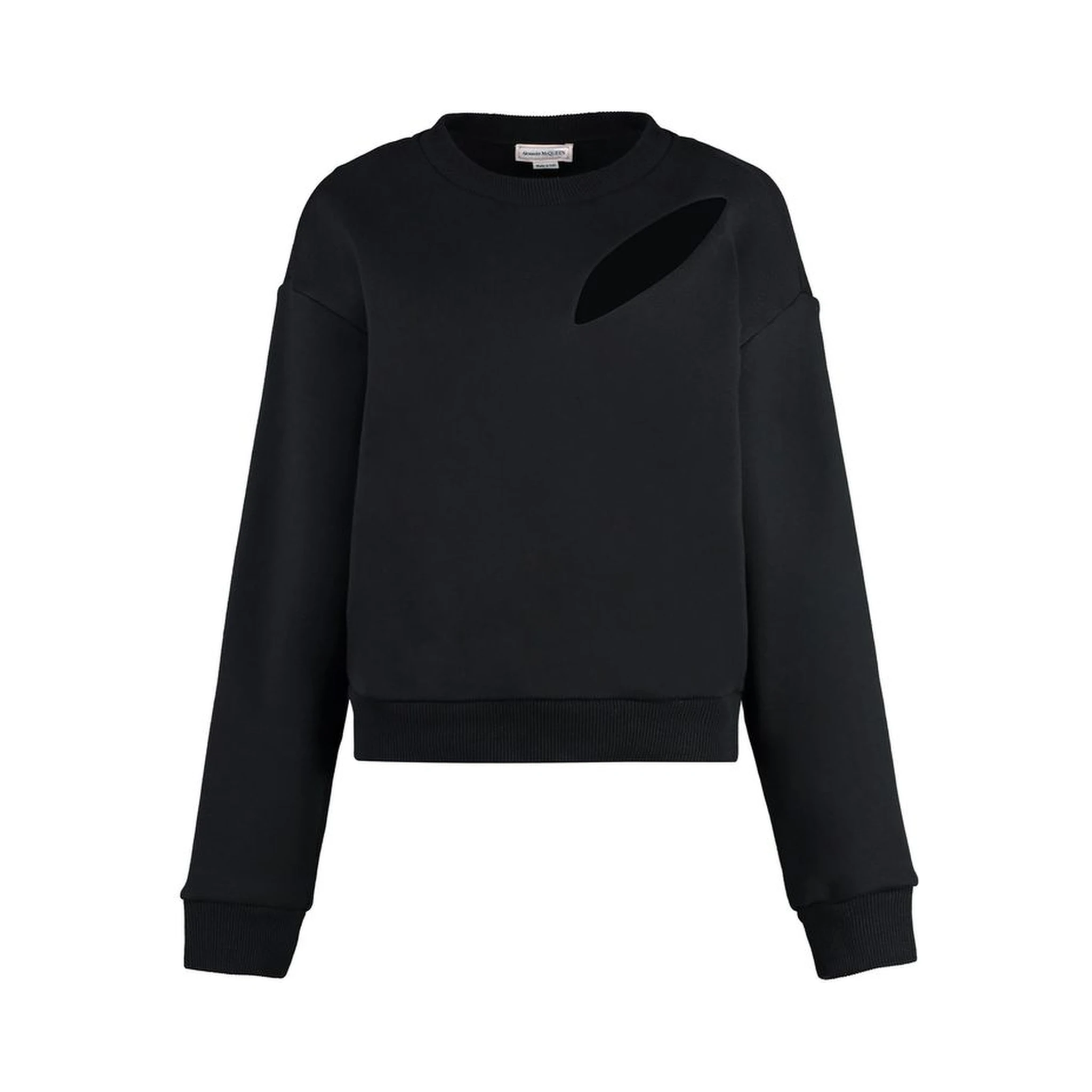 Black Cotton Sweatshirt
