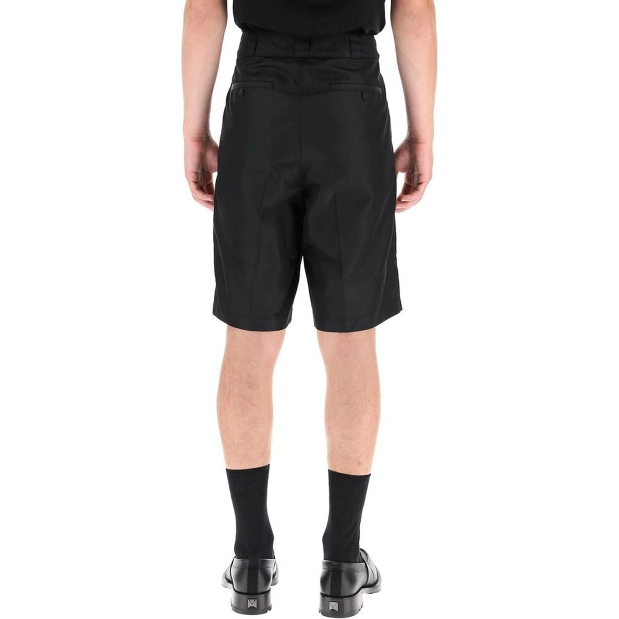 Black Nylon Bermuda Shorts