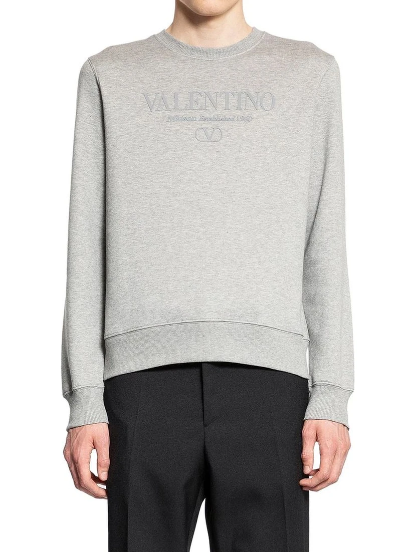 سويت شيرت قطني رمادي