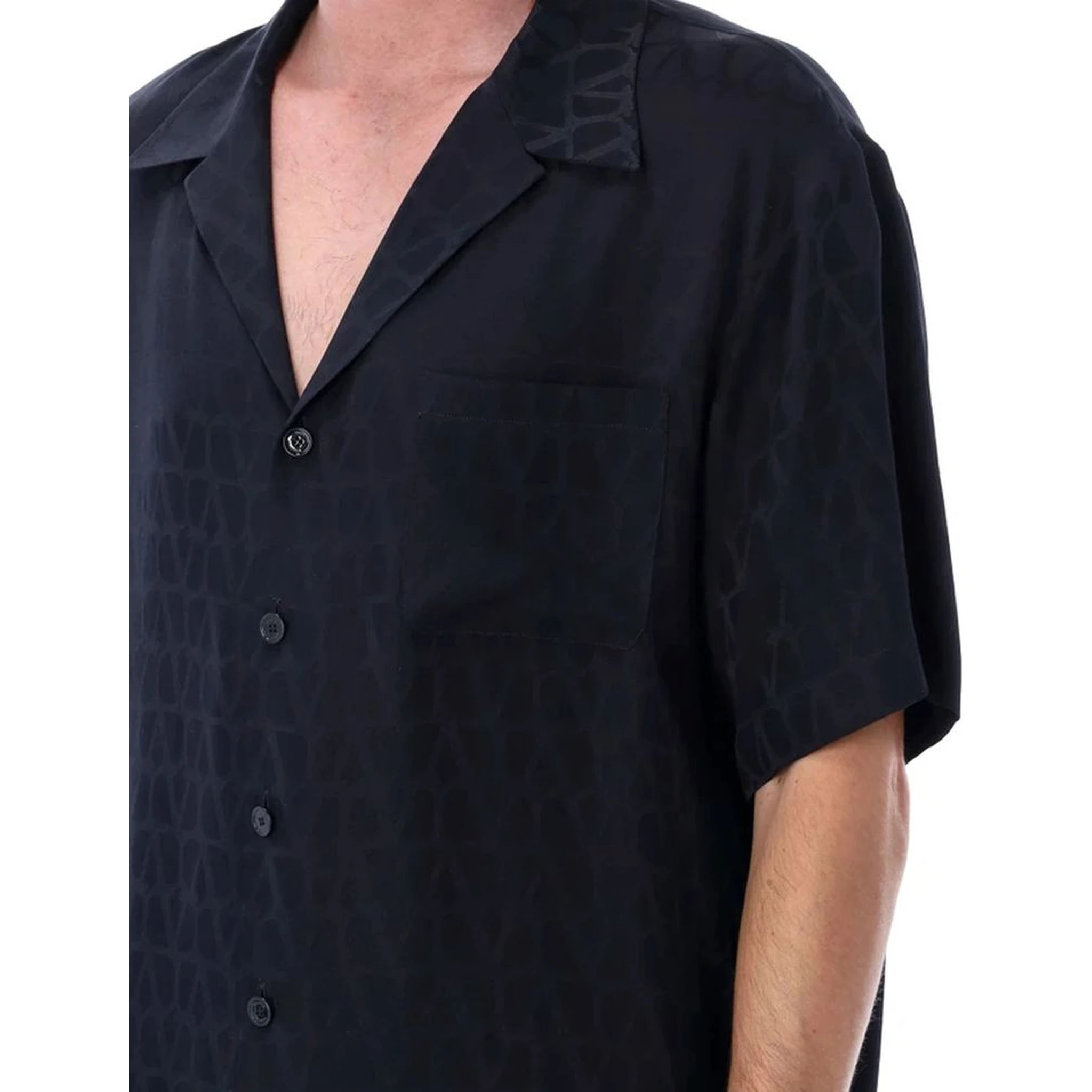 Blue Silk Pattern Shirt