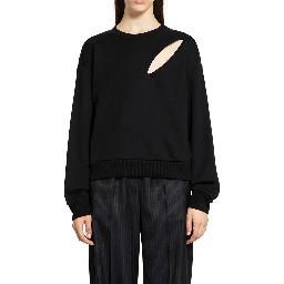 Black Cotton Sweatshirt
