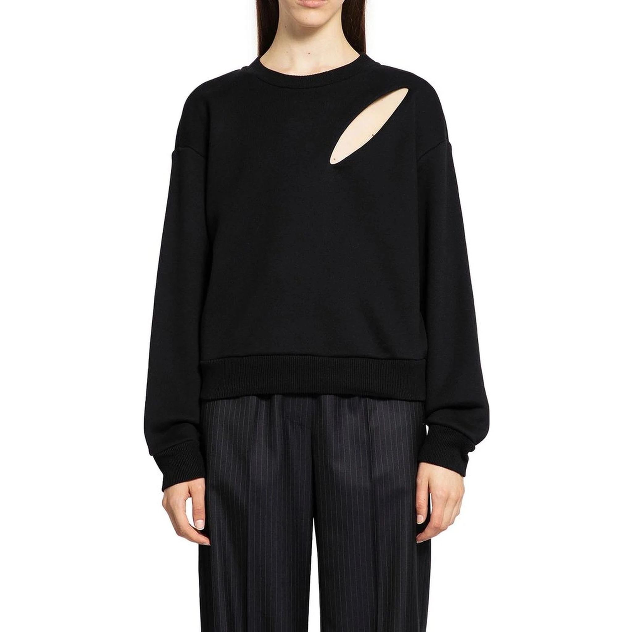 Black Cotton Sweatshirt