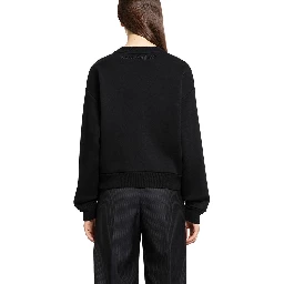Black Cotton Sweatshirt