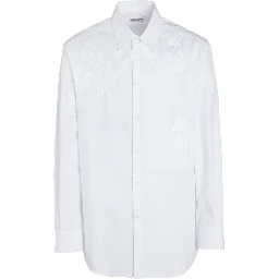 قميص أبيض من القطن