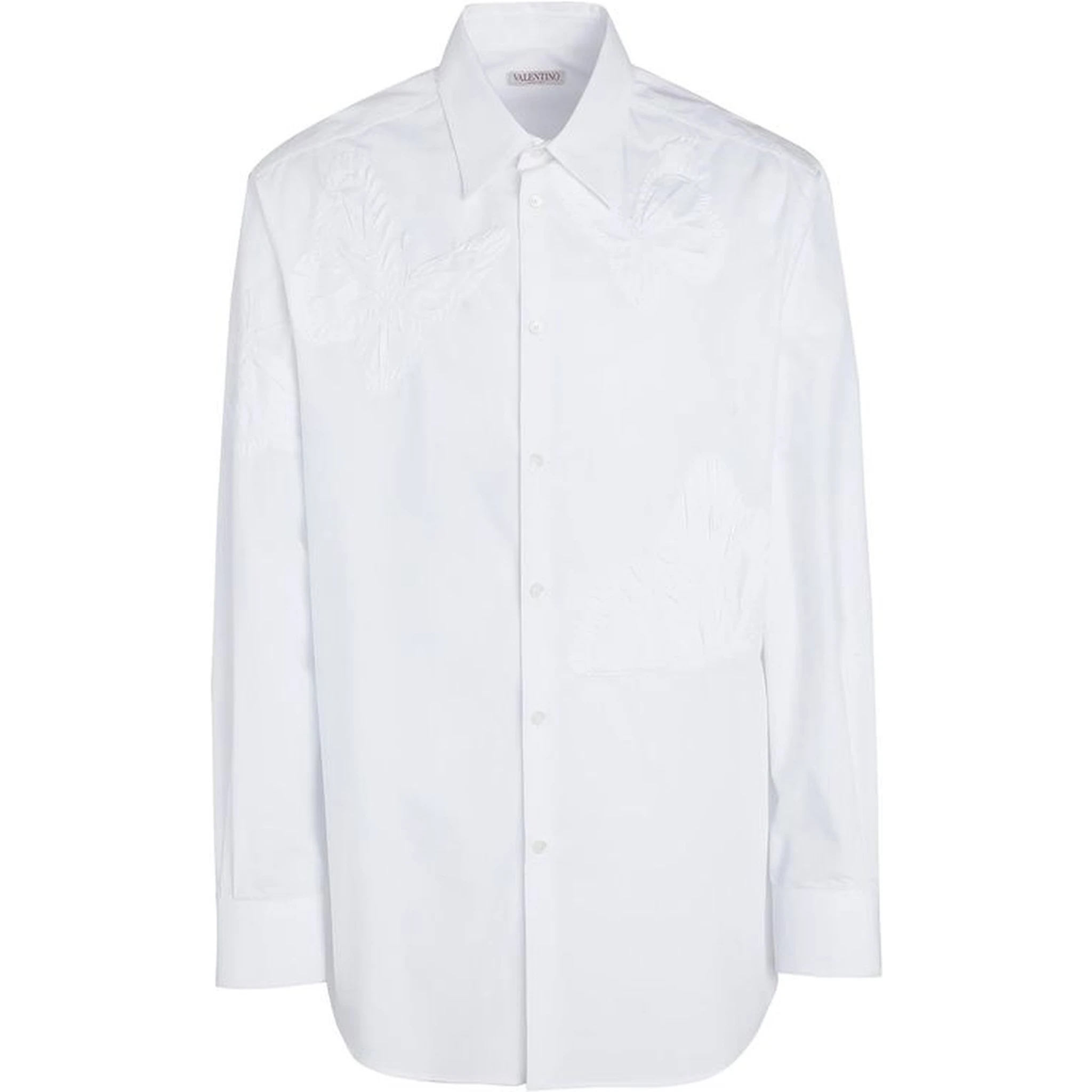 قميص أبيض من القطن