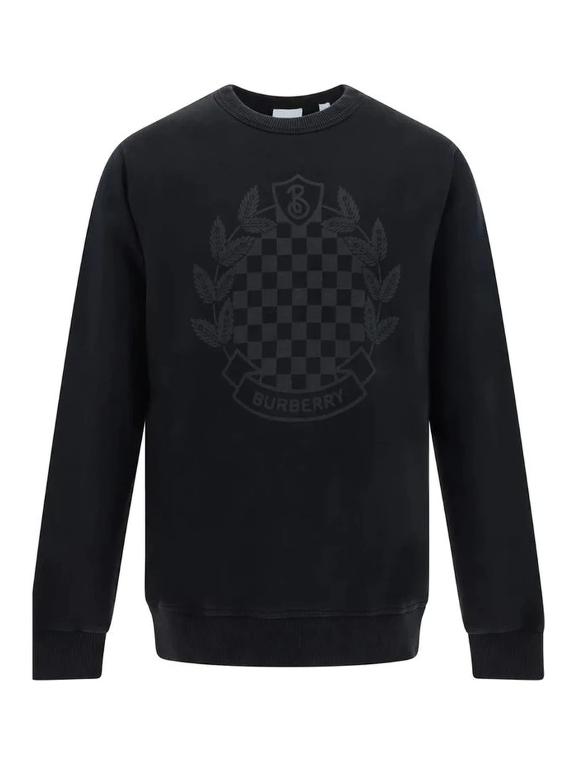 Black Cotton Sweatshirt