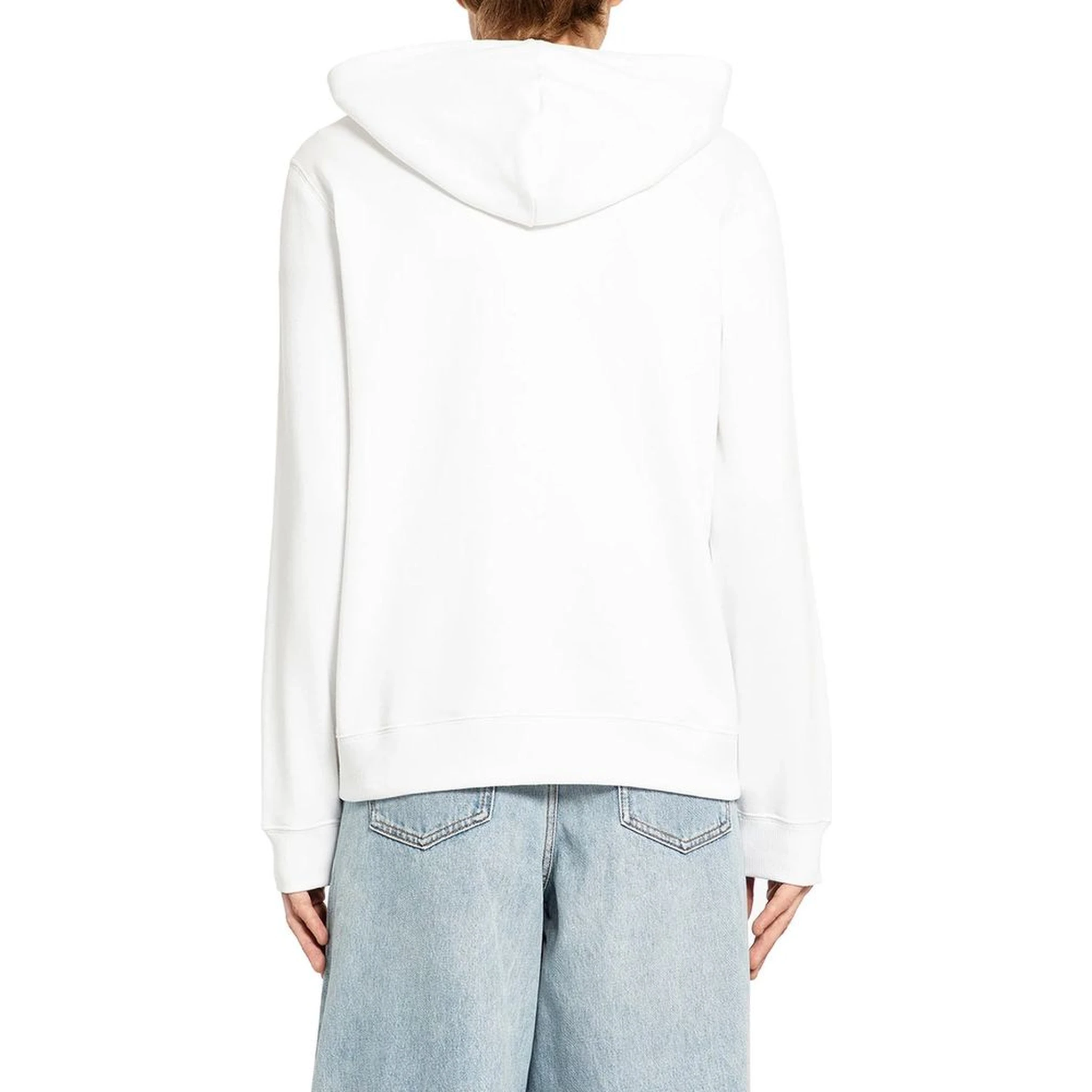 سويت شيرت قطني أبيض