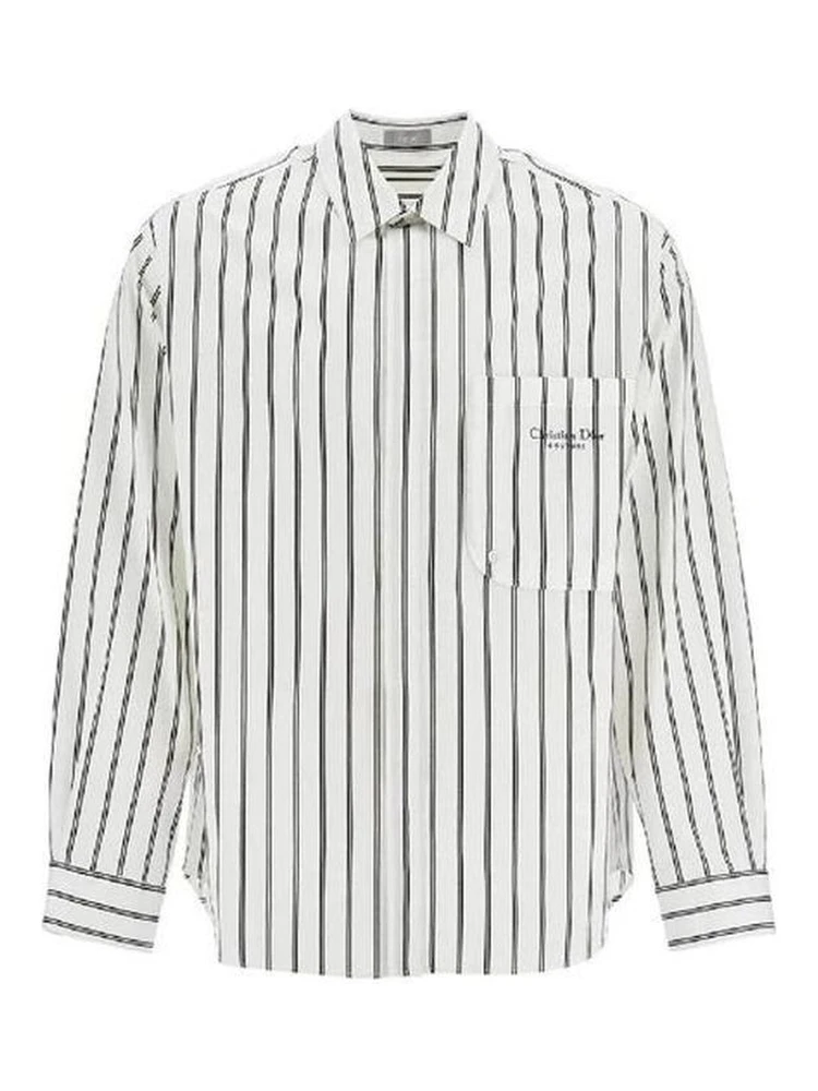 White Cotton Pattern Shirt